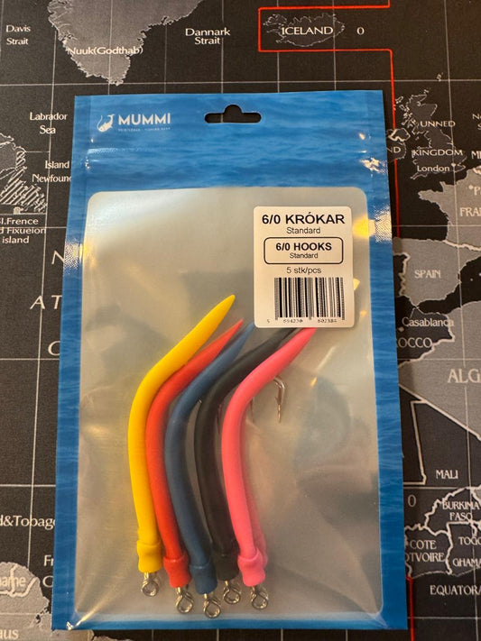 6/0 Hooks - Standard - 5 pcs/pack