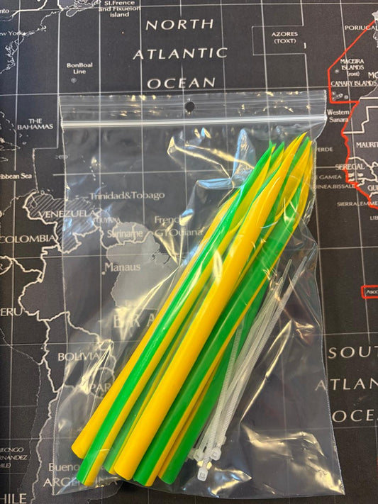 Gúmmí fyrir handfærakróka 14/0 og 15/0 – með dragspennum - 10 stk/pakkningu