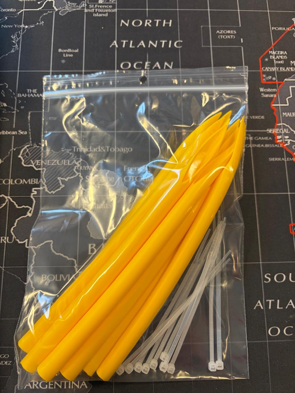 Gúmmí fyrir handfærakróka 12/0 og 13/0 – með dragspennum - 10 stk/pakkningu