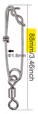 Stainless steel clip with swivel
