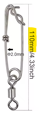 Stainless steel clip with swivel